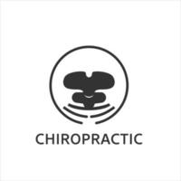 Chiropraktik-Logo-Design-Therapie-Vektorvorlage vektor