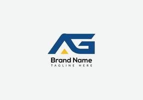 abstrakte moderne AG-Logo-Designvorlage vektor