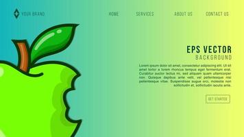 grön äpple webb design abstrakt bakgrund citronsaft eps 10 vektor för hemsida, landning sida, Hem sida, webb sida, webb mall