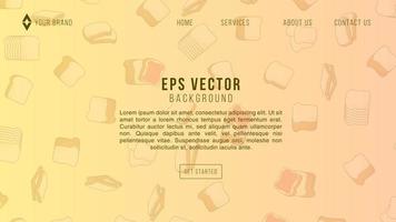 Brotbäckerei Webdesign abstrakter Hintergrund eps 10 Vektor für Website, Zielseite, Homepage, Webseite
