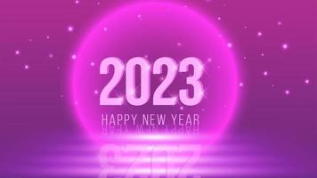 ny år 2023 fest bakgrund eps 10 vektor med text Plats på en lila bakgrund vektor illustration fira