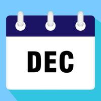 Kalendersymbol für Dezember. Vektor-Illustration. vektor