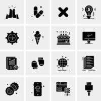 16 universelle Business-Icons Vektor kreative Icon-Illustration zur Verwendung in Web- und Mobilprojekten