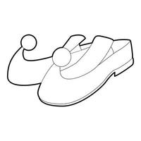 Symbol für arabische Schuhe, Umrissstil vektor