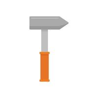 snickare hammare ikon platt isolerat vektor