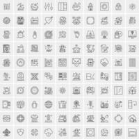 100 Business-Icons für Web- und Printmaterial vektor