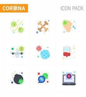 25 coronavirus nödsituation iconset blå design sådan som sjukdom varning allergi semester flygplan viral coronavirus 2019 nov sjukdom vektor design element