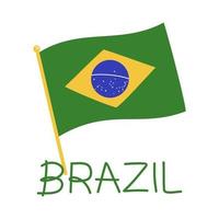 Vektordesign der brasilianischen Landesflagge vektor