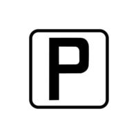 Parkplatz-Icon-Vektor-Design vektor