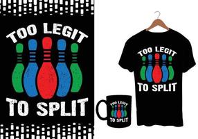 bowling boll tshirt design vektor