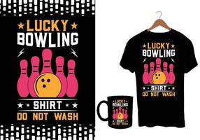 bowling boll tshirt design vektor