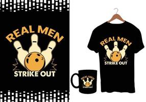 bowling boll tshirt design vektor