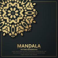 Luxus-Zier-Mandala-Hintergrund mit arabisch-islamischem Ostmuster-Musterprämie vektor