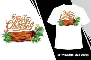 frohe weihnachten skript kalligrafie, festliches weihnachtsobjekt. Feiertagsplakat, Weihnachtshemd für Mann und Frau, realistisches 3D-Design, Beschriftung für Grußkarten, vektor