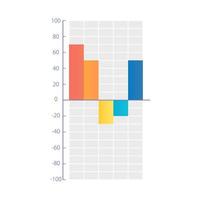 Infografik-Säulendiagramm-Designvorlage für den Jahresumsatzbericht des Unternehmens. Finanzstatistik. editierbares Infochart mit vertikalen Balkendiagrammen. visuelle Datenpräsentation vektor