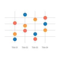 Unternehmensbudgetierungsbericht Infografik-Punktdiagramm-Designvorlage. Finanzmanagement der Organisation. bearbeitbares Infochart mit Datenpunkten. visuelle Datenpräsentation vektor