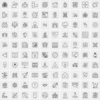 100 Business-Icons für Web- und Printmaterial vektor