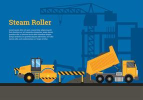 Steam Roller Road Baufreier Vektor