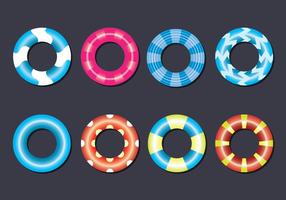 Innertube vector icons set