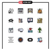 16 kreativ ikoner modern tecken och symboler av ögon öga marknadsföring dekoration boll redigerbar kreativ vektor design element