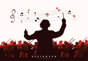 Beethoven Vektor-Illustration vektor
