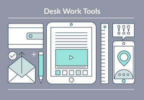 Gratis linjär arbetsyta objekt bakgrund vektor