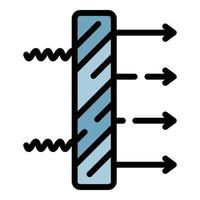 UV-Filter-Symbol Farbumrissvektor vektor