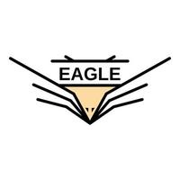 American Eagle Wings Logo, Umrissstil vektor