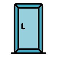inhemsk kylskåp ikon Färg översikt vektor