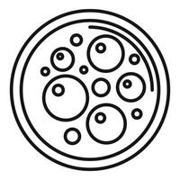 Mikro-Petrischale Symbol Umrissvektor. Gesundheitszelle vektor