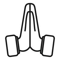 Umrissvektor des Handsymbols. Finger halten vektor