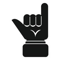 Rock-Schild-Symbol einfacher Vektor. Finger halten vektor