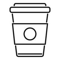 Kaffeetasse Symbol Umriss Vektor zu gehen. Bürodienst