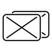 Mail-Service-Icon-Umrissvektor. Online-Internet vektor