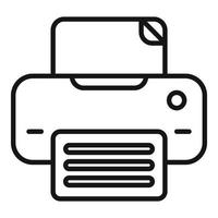 Symbol Umrissvektor für Papierdrucker. Kontakt E-mail vektor