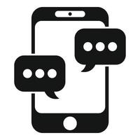 Telefon-Chat-Symbol einfacher Vektor. Bürodienst vektor