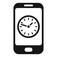 smartphone timer ikon enkel vektor. klocka projekt vektor