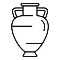 Krug-Symbol Umrissvektor. Vase Topf vektor