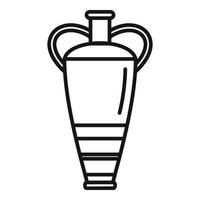 Amphorenschale Symbol Umrissvektor. Vase Topf vektor
