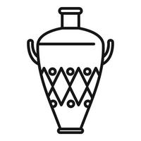 Amphore Vase Symbol Umrissvektor. alte Keramik vektor