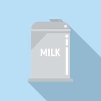 mjölk pott ikon platt vektor. ost produktion vektor