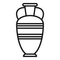 Rom Amphore Symbol Umrissvektor. antike Vase vektor