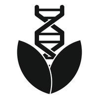 DNA-Pflanzensymbol einfacher Vektor. GVO-Lebensmittel vektor