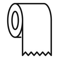 toalett papper rulla ikon översikt vektor. toalett toalett vektor