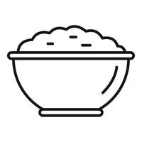 kokta mosa potatis ikon översikt vektor. kokt mat vektor