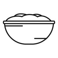 Symbol Umrissvektor für gekochte Kartoffeln. Brei Essen vektor