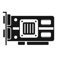 GPU-Board-Symbol einfacher Vektor. Computerkarte vektor