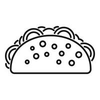 Kid Taco Symbol Umrissvektor. mexikanische Nahrung vektor