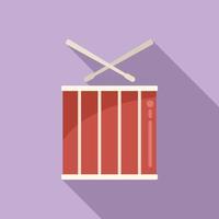 Drum-Percussion-Symbol flacher Vektor. Musik-Kit vektor