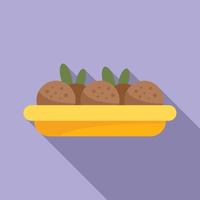 matlagning falafel ikon platt vektor. färsk näring vektor